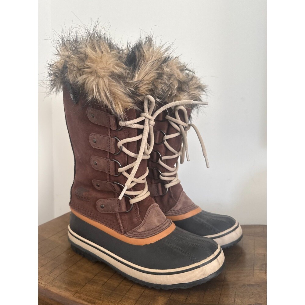 Sorel Joan of Arctic Waterproof Winter Snow Boots Brown Womens Size 7